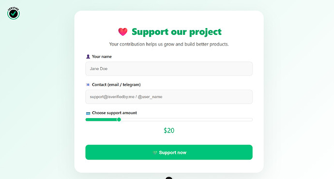 donate page
